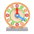 thumbnail image 1 of Reloj de aprendizaje de madera, reloj educativo para niños de primaria, reloj de enseñanza impreso en Color no tóxico, papelería, 1 of 4