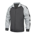 thumbnail image 1 of Puntoco Chaqueta Informal De Manga Larga Con Solapa Y Bolsillo Holgado Con Cremallera Y Bloques De Color Para Hombre, 1 of 9