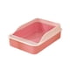 thumbnail image 5 of Inodoro para gatos, fácil de limpiar, duradero, de lados altos, para gatitos, orinal, inodoro abierto rosa M, 5 of 9