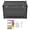 Black, variant on OVTSC Miniature Figures Display Case, LED Lit Dustproof Stackable Box for Toys Models, 9.06 inches / 23 cm, Black