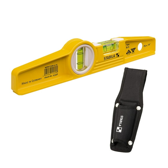 Stabila - 81S-10HL Torpedo Level 25cm & Holster - STB81S10HL