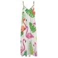 thumbnail image 4 of Flamingo Pattern Design Sleeveless Dress Woman Fashion Long Dresses Women's Summer Suit Dress 2025, 4 of 7