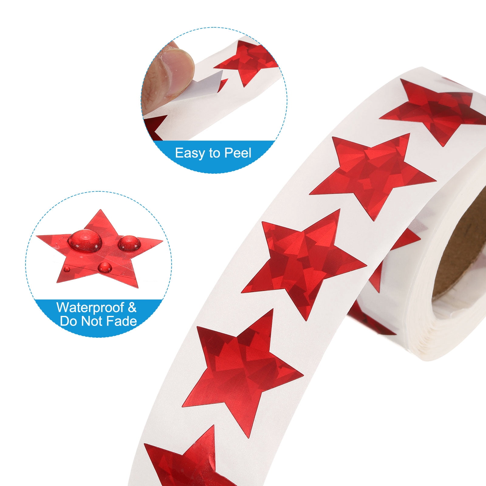 Star Stickers Self-Adhesive Stickers Label for Shop Home and Classroom Use Gold/Red