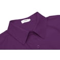 thumbnail image 3 of Zeagoo Womens 3/4 Sleeve Collared Button Down Shirt Summer Cotton Slim Fit Work Dress Shirts Office Formal Blouse, 3 of 4