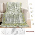 thumbnail image 5 of Sage Green Blanket Soft Cozy Warm Throw Blanket for Couch, Plush Fuzzy Flannel Fleece Blankets for Sofa, Boho Retro Decorative Abstract Floral Ethnic Bed Blankets Lightweight Gifts for Women, 50"x60", 5 of 9