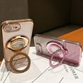 thumbnail image 4 of for iPhone 16e Case, Moving Liquid Sparkle Glitter Case with Kickstand, Women Bling Flowing Liquid Floating Rhinestones Ring Cover with Camera Lens Protector for iPhone 16e 6.1'' (Silver), 4 of 12