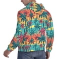 thumbnail image 6 of Rateoe Hawaii Palms Pattern Mens Hoodie, Pullover Hooded Sweatshirt, Kangaroo Pocket Hoodie Ideal for Daily Wear, Travel and Home-3X-Large, 6 of 7