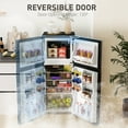 thumbnail image 5 of HOMCOM Small Fridge with Freezer, 4 Cu Ft Refrigerator with Shelves, Black, 5 of 8