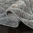 thumbnail image 5 of SAFAVIEH Martha Stewart Lucia Shag Area Rug, Dark Grey/Light Grey, 4' x 6', 5 of 7