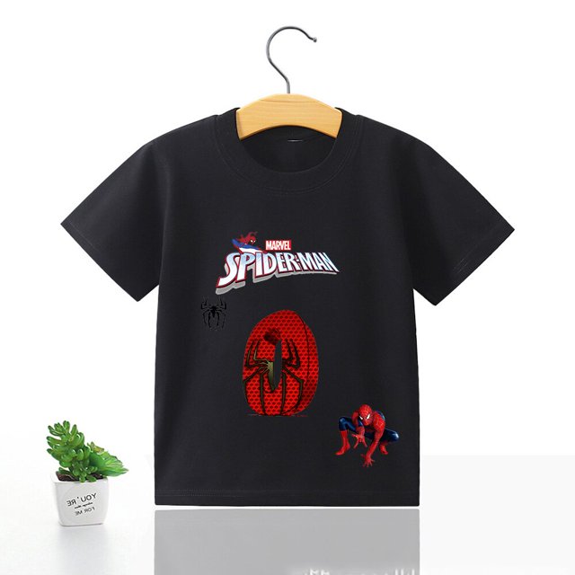 Marvels camiseta de cumpleaños para niños y niñas, ropa Digital, Pup Wiki, Spiderman, Tops de verano, ropa para niños, regalos para años