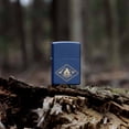 thumbnail image 3 of Zippo 46174 Campfire Design Navy Matte Windproof Pocket Lighter, 3 of 7