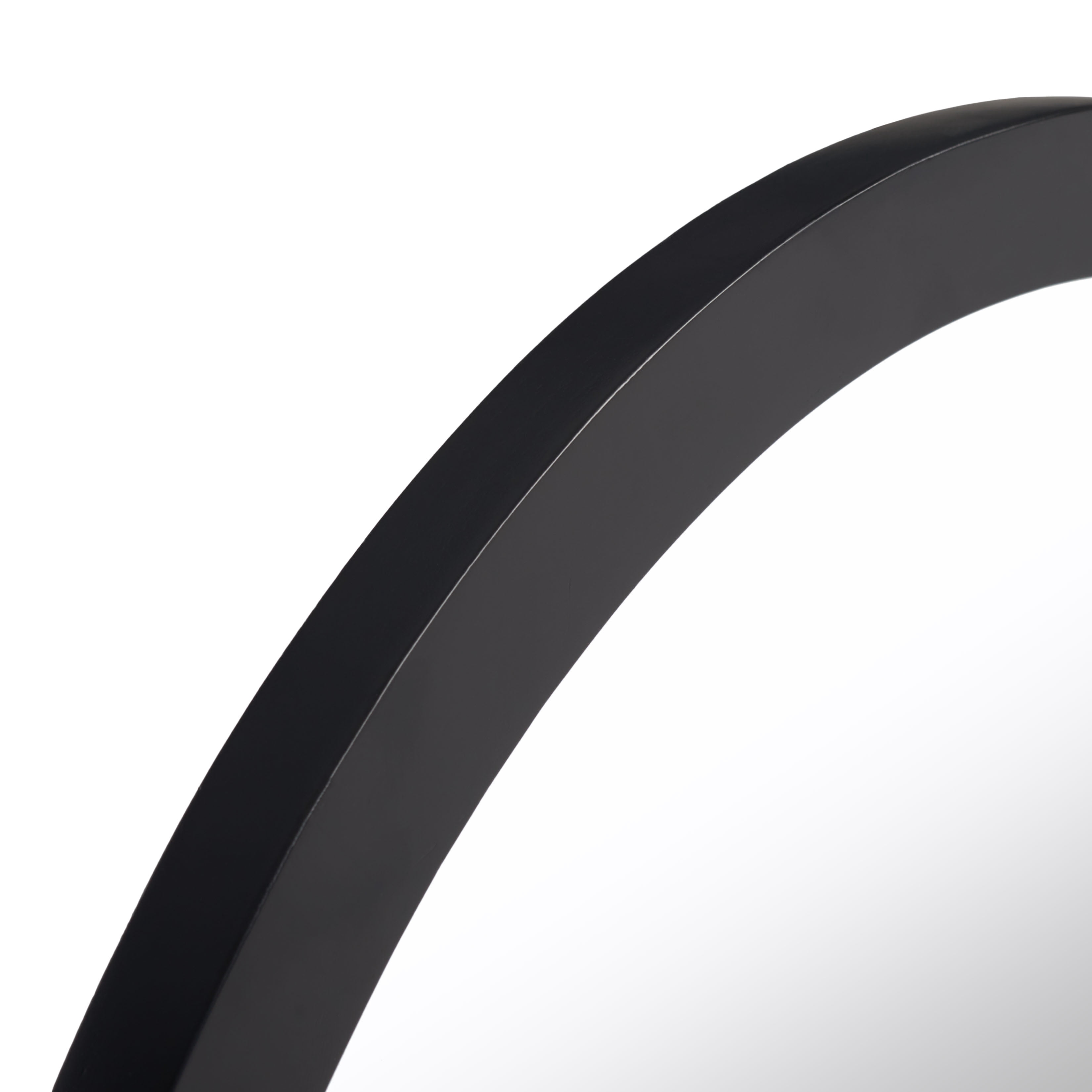 SAFAVIEH Danya 23.7 in. x 35.5 in. Dia. Round Solid Mirror, Black/Natural