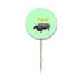 thumbnail image 1 of American Bison Artiodactyla Toothpick Flags Round Labels Party Decoration, 1 of 3