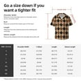 thumbnail image 5 of Fotbe Argyle of brown Print Short Sleeve Button Down Shirts for Men Casual Summer Beach Wrinkle Free Shirt-XX-Large, 5 of 5