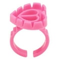 thumbnail image 1 of 100 Pcs Porte-Anneau de Colle pour Extension de Cils en Forme de Cœur (Rose Rouge), 1 of 9