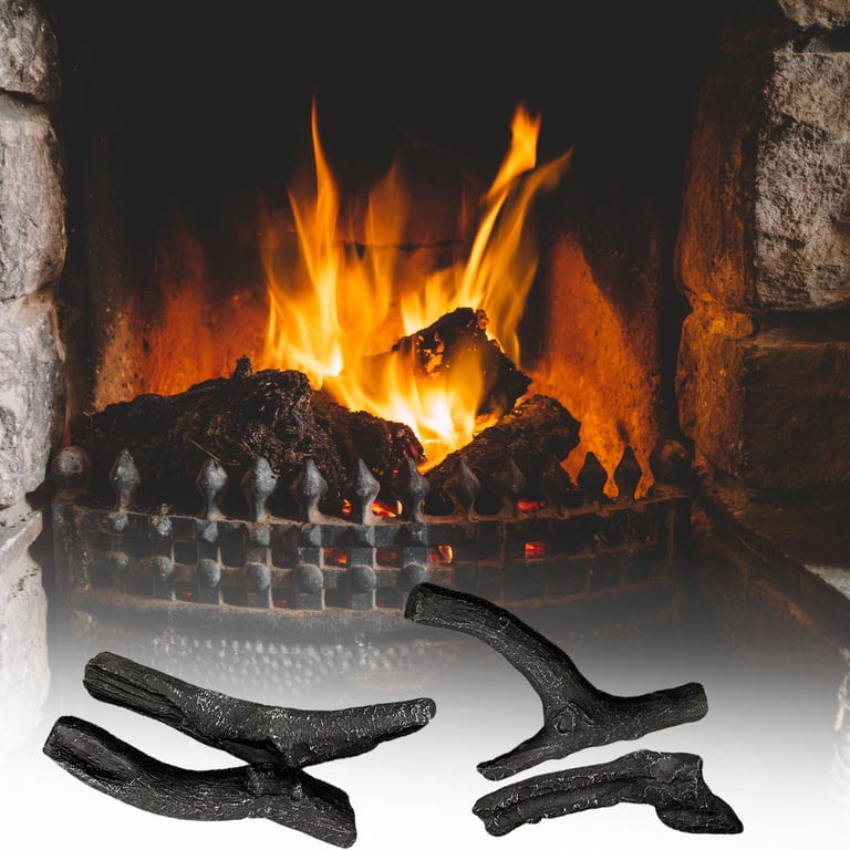 4 Decorative Firewood Simulation Logs for Electric Fireplace Decoration  Festival Ornament - Walmart.com