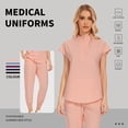 thumbnail image 2 of VIAOLI Women's Scrubs Set - Stretch Sleeveless Top & Pants for Nurse Uniform, 2 of 6
