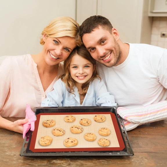 Premium Non-Stick Silicone Baking Mat, Reusable Pastry Dough Kneading & Rolling Mat, Oven Liner for Macarons, Fondant & Confectionery 16.5 × 11.4 Inch