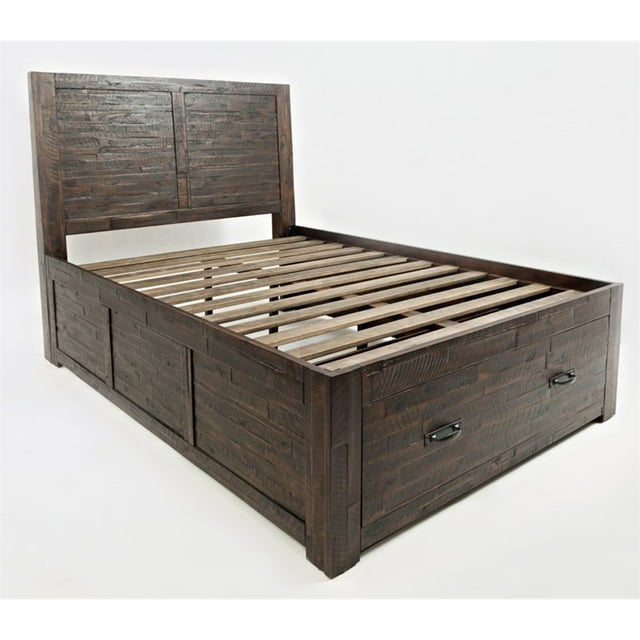 Jofran Jackson Lodge Youth Full Storage Panel Bed in Deep Chocolate