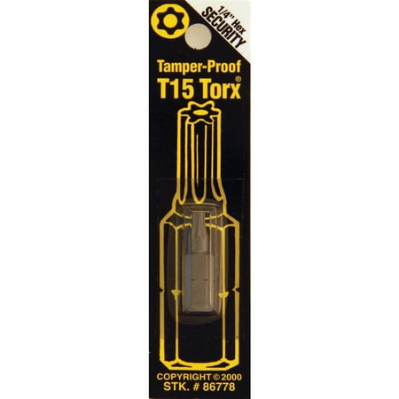 

2PK Best Way Tools T15 Tamperproof Torx Security 1 In. 1/4 In. Hex Screwdriver Bit