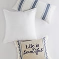 thumbnail image 2 of Levtex Home - Riella Garden - Decorative Pillow (12 x 24in.) - Embroidered Stripes - Blues Hues and White, 2 of 4