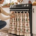 thumbnail image 3 of Christmas Oven Skirt,Vintage Plaid Door Cover Curtain for Kitchen Decor, 3 of 3