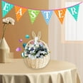 thumbnail image 2 of JeashCHAT Woven Easter Basket with Handle, Easter Bunny Basket, Easter Egg Candy Storage Basket with Cute Rabbit Ears, Easter Gift Basket Picnic Basket, White, 2 of 7