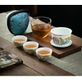 thumbnail image 3 of Tea Cup Set China Chic Style Sheep Fat Jade Express Cup Outdoor Ceramic Glass One Pot Three Cups Kungfu Travel Tea Set Travel Outfit Teapots & Coffee Servers Travel Tea Set, 3 of 5
