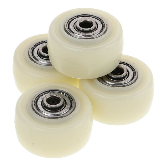 FUEENIRVA Beige Caster Wheels 4Pcs 1.49X1.49X0.90In Nylon Swivel