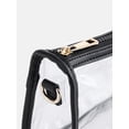 thumbnail image 4 of No Boundaries Women's Game Day Clear Mini Shoulder Bag, Black, 4 of 5