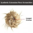 thumbnail image 2 of Ealicere Messy Bun - Synthetic Extension Piece Scrunchies with Elastic Rubber Band Scrunchies Extensions Hair Pieces for Women（Honey Blonde Mix Bleach Blonde）, 2 of 6