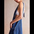thumbnail image 4 of Minivestido Vaquero para Mujer, con Tirantes Ajustables, Falda Alta, Informal, Tipo Enterito Vaquero. Azul Oscuro L, 4 of 9