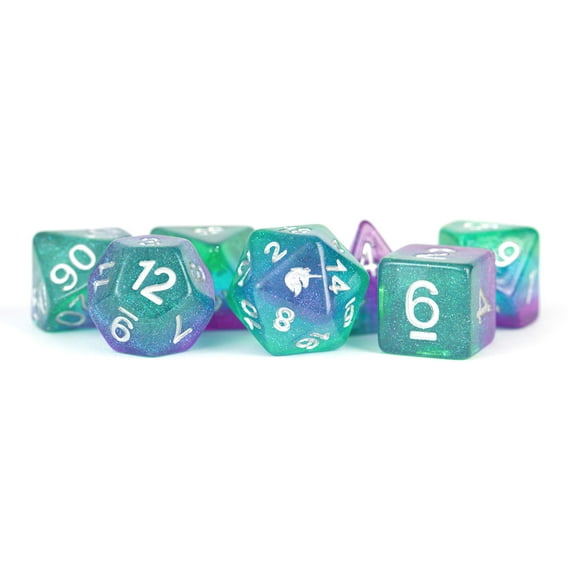 Unicorn Resin Poly Dice Set: Aurora (7)