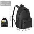 thumbnail image 5 of Mochila clásica para mujeres y hombres, mochila ligera para ordenador portátil, mochila de viaje con correas acolchadas ajustables, color negro, 5 of 5