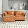 thumbnail image 5 of Newboti Furniture Chenille Fabric, Removable Armrests With Side Pockets, High Density Sponge Filling, Oversized Double Sofa With Footstool00132, 5 of 12