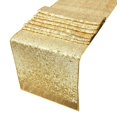 thumbnail image 1 of Camino de mesa con lentejuelas de 30 x 300 cm, brillante, exquisito y decorativo, de 3 mm, para fiestas, banquetes, color dorado., 1 of 12