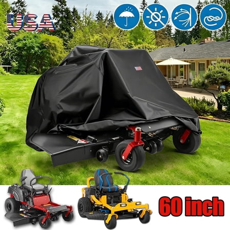 IC ICLOVER Zero Turn Mower Cover 420D Riding Lawn Mower Cover Waterproof Outdoor Lawn Tractor Cover Universal Fit up to 60 Decks Greenworks EGO Craftsman Husqvarna Honda
