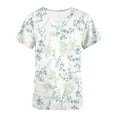 thumbnail image 5 of Fiudx Ofertas y Liquidaciones Top de Enfermera Informal con Cuello En V y Manga Corta con Bolsillo Estampado para Mujer, 5 of 5
