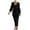 Black, variant on Sweater Dress for Women V Neck Sweater Dress Puff Long Sleeve Slim Fit Bodycon Fall Winter Ribbed Knit Dresses ,Orange