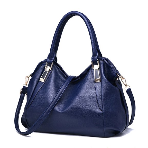 Women Faux Leather Handbag, Large Capacity Top‑Handle Tote Bag, Convertible Shoulder Crossbody Purse for Daily Work Travel