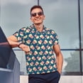thumbnail image 3 of Wukai Popcorn With Glasses Men’s Polo Shirts,Quick-Dry Athletic Shirt,Classic Fit Shirts-Medium, 3 of 8