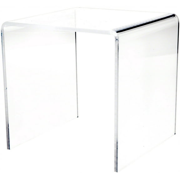 Plymor Clear Acrylic Square Display Riser, 6" H x 6" W x 6" D (3/16" thick)