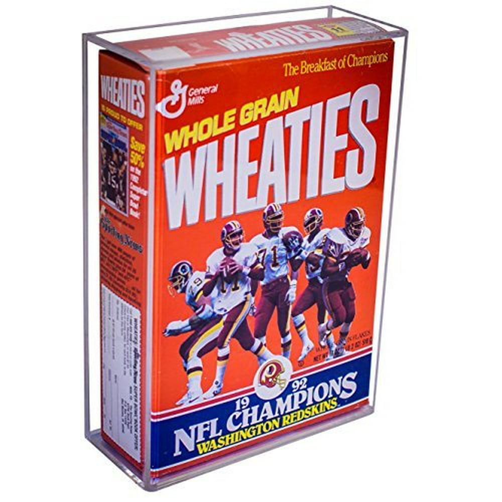 Deluxe Clear Acrylic Wheaties Cereal Box Display Case with Wall Mount