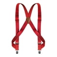 thumbnail image 2 of Lovskoo Heavy Duty Clip On Suspenders for Men Elastic Braces with 4 Strong Metal Clips 1.5 Inch Width X Back Style Formal Wear, 2 of 2