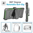 thumbnail image 6 of For Moto G Stylus 2023 Case, Motorola Moto G Stylus 2023 Holster Clip, Tekcoo [Tshell] Shock Absorbing [Green] Secure Swivel Locking Belt Defender Heavy Full Body Kickstand Carrying Tank Armor Cases, 6 of 8