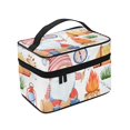 thumbnail image 4 of Yiaed Gnome Camping Print Makeup Bag Travel Cosmetic Bags for Women Girls Zipper Pouch Makeup Organizer, 4 of 4