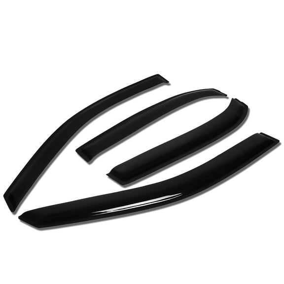 DNA Motoring For 10-17 Chevy Equinox 4pcs Smoked Tint Side Window Visor Vent Rain Wind Deflector Guard