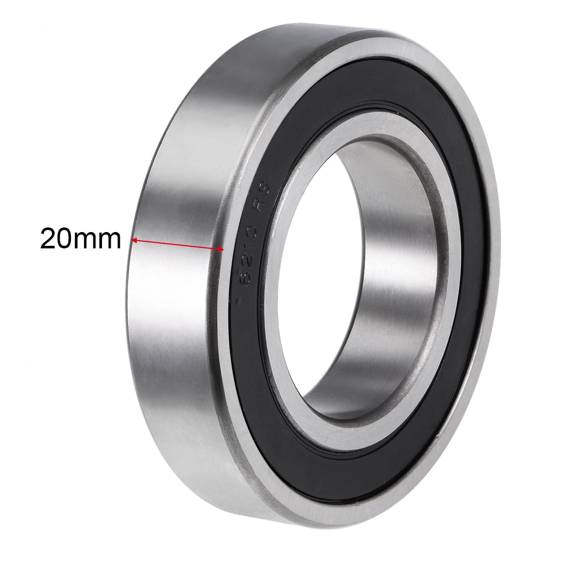 Unique Bargains 6210-2RS Deep Groove Double Shielded Carbon Steel Ball Bearings