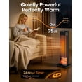 thumbnail image 6 of Nepsam 25" 1500W Tower Space Heater, 3-Color 3D Flame, Tower Heater with 70 °Oscillation, 4 Modes & 24H-Timer, for Living Room, Office, Bathroom, 6 of 11
