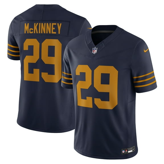 Men's Nike Xavier McKinney Navy Green Bay Packers The 1923 Classic Vapor F.U.S.E. Limited Jersey
